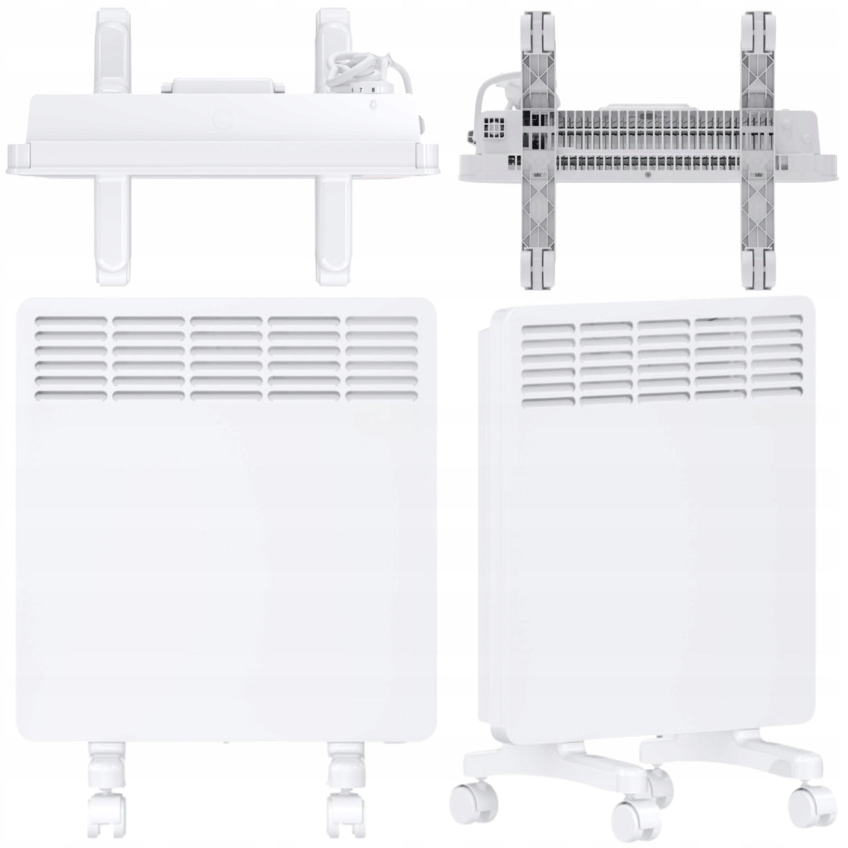 High Heating Power Standing Convectors 1000W White Alpine