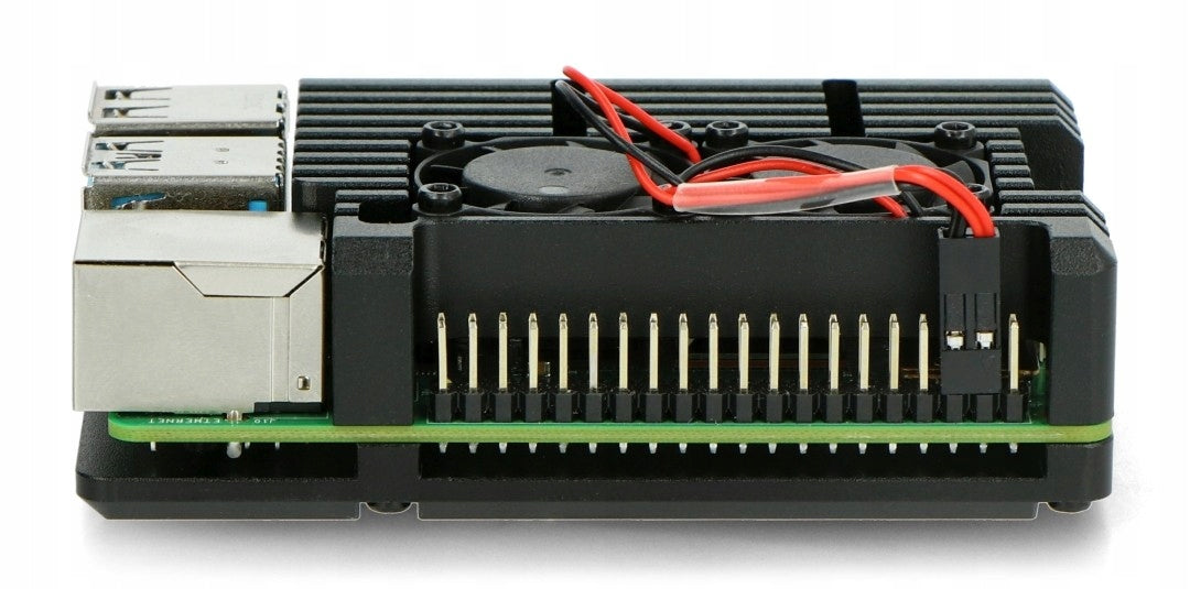 Housing - heat sink for Raspberry Pi 4 with fan black Manufacturer code b/d