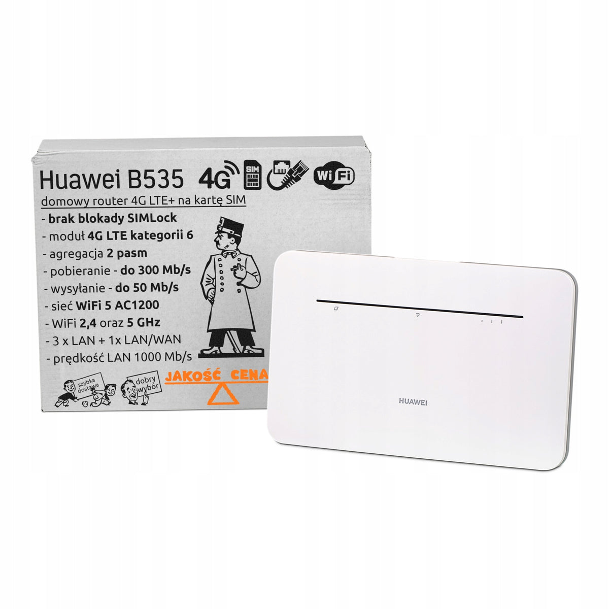 Huawei B535-232a Router 4G LTE SIM card with Play Plus Orange NJU aggregation