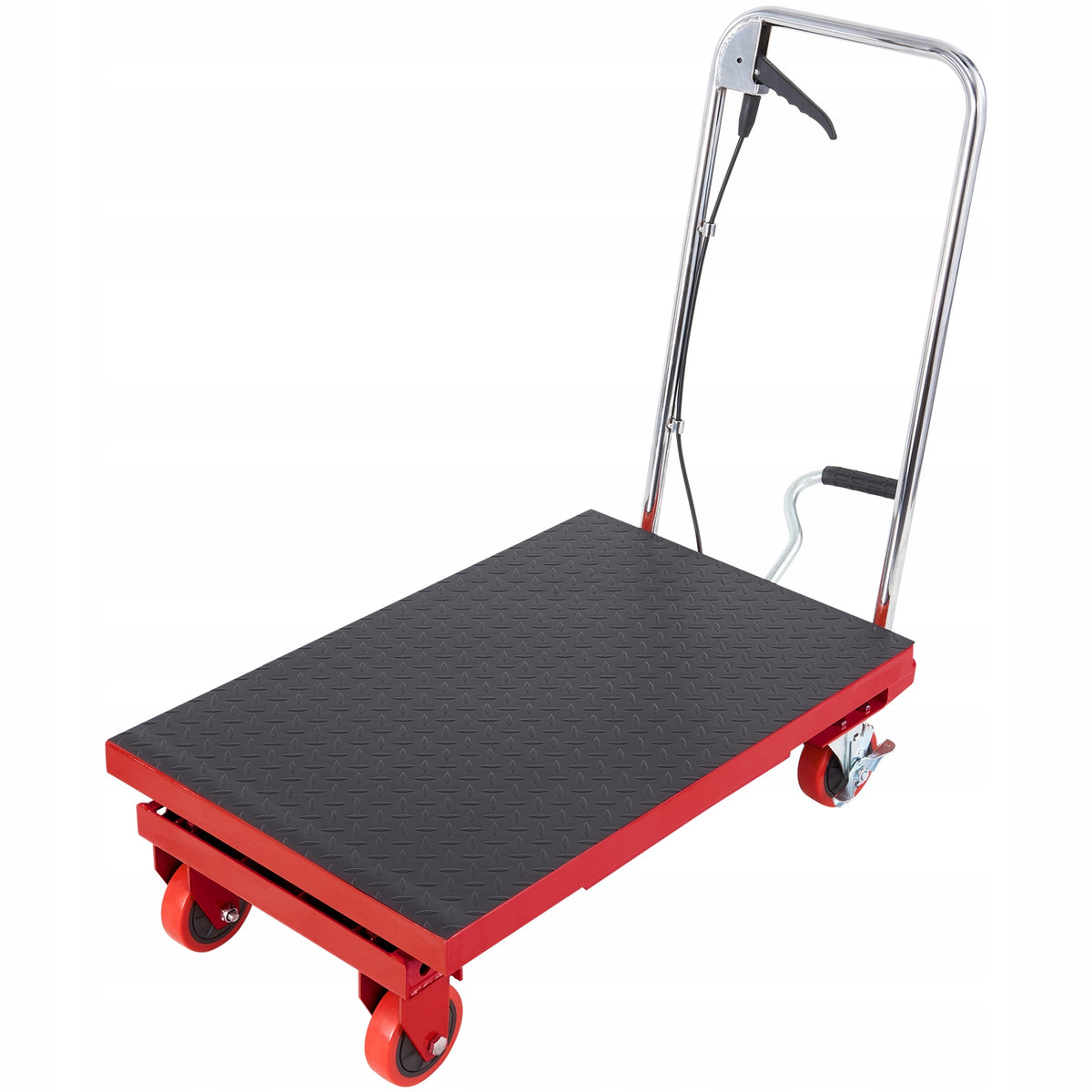 Hydraulic Table Steel Lifting Trolley Load Capacity 230KG Red
