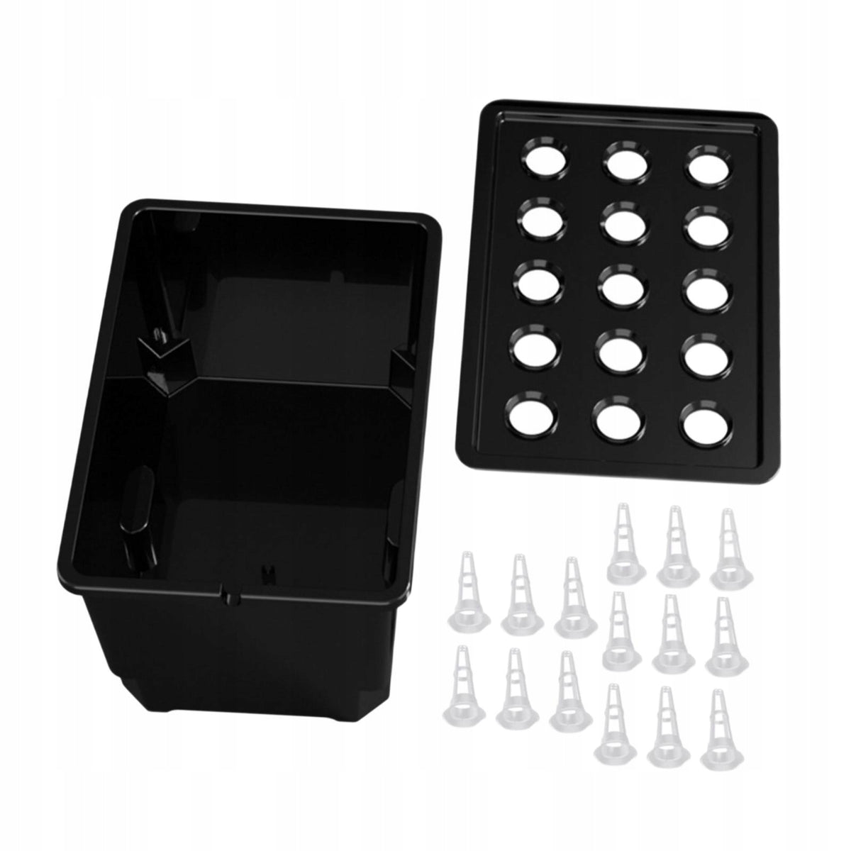 Hydroponic Growing System Kit Easy to Use 15 Holes Convenient Black Packaging status original