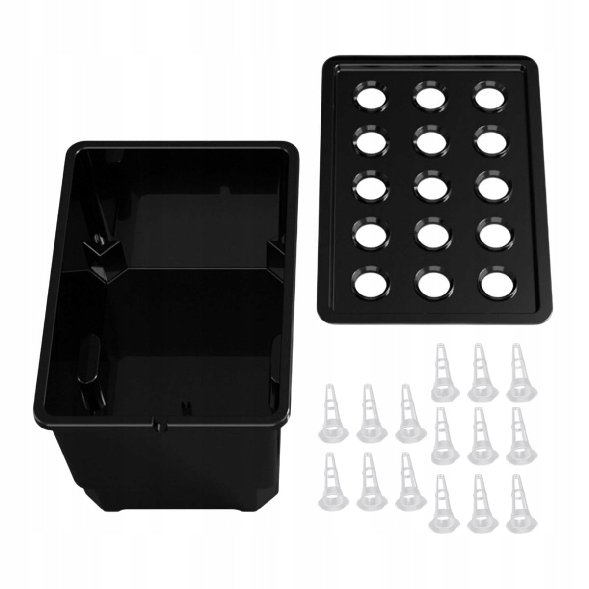 Hydroponic Growing System Kit Easy to Use 15 Holes Convenient Black