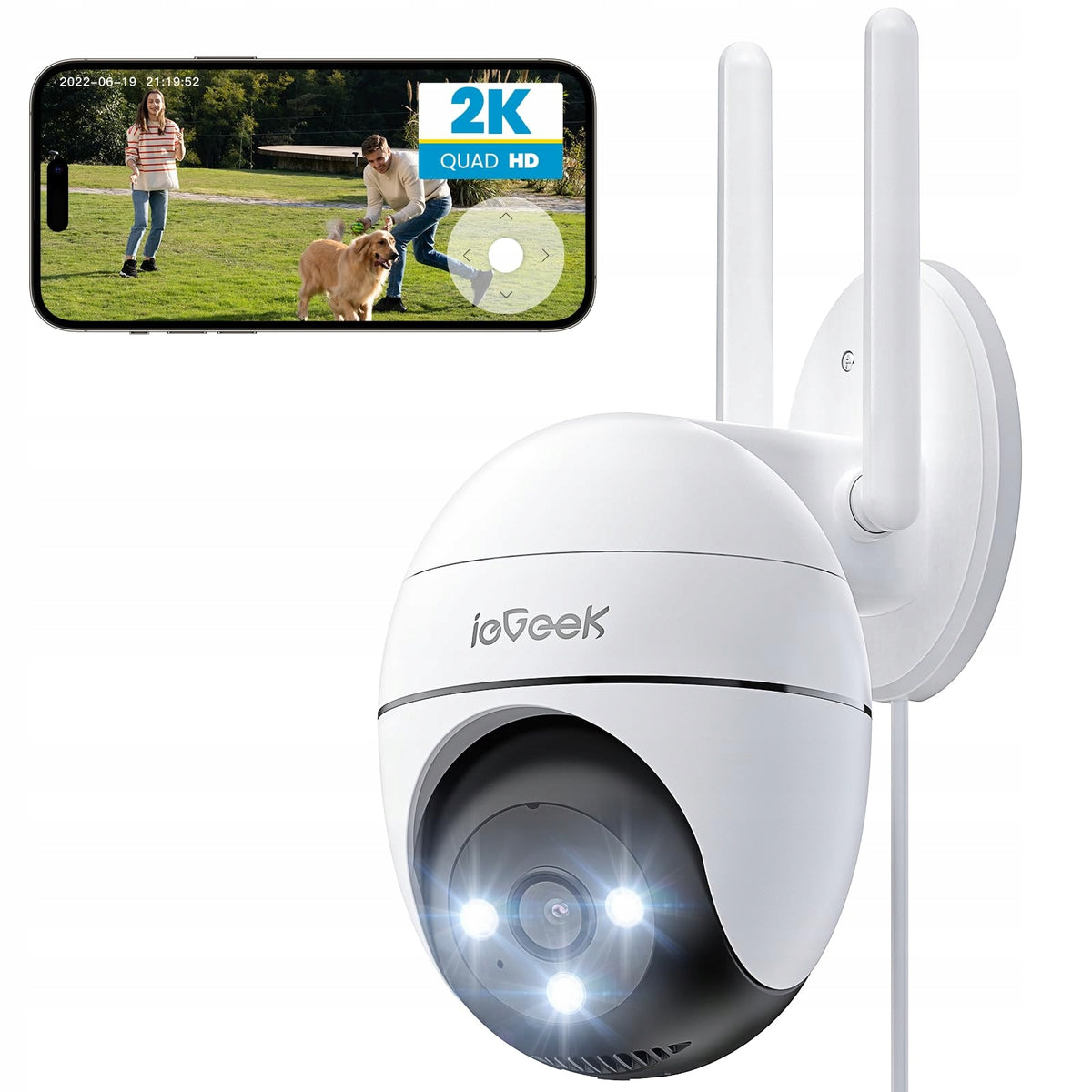 IEGEEK Outdoor Camera Different Modes 2K Motion Detection Audio