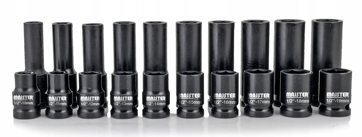 IMPACT SOCKETS IMPACT SOCKET SET 1/2 LONG AND SHORT 20EL MP0603 Manufacturer code MP0603