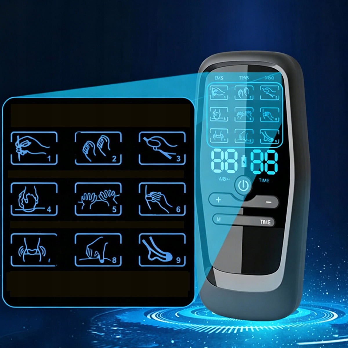 IMPULSE MUSCLE STIMULATOR – PHYSIOTHERAPEUTIC DEVICE FOR BODY, 8 PCS Medical device no