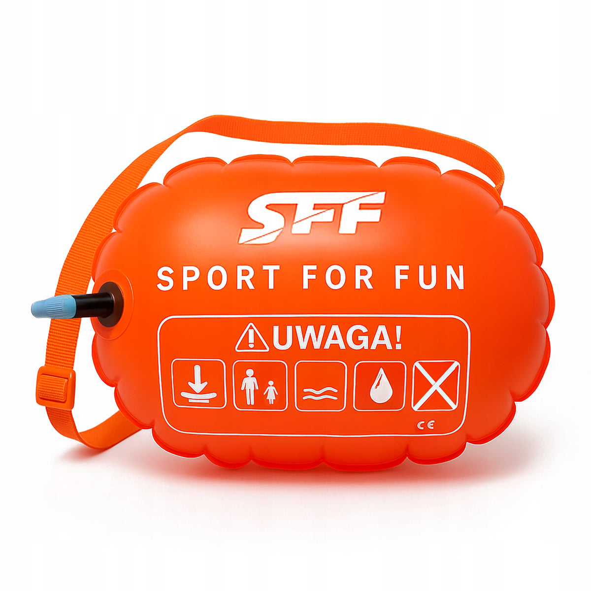 INFLATABLE SAFETY BUOY FOR SWIMMING RESCUE BUOY SWIMMING PUMPED