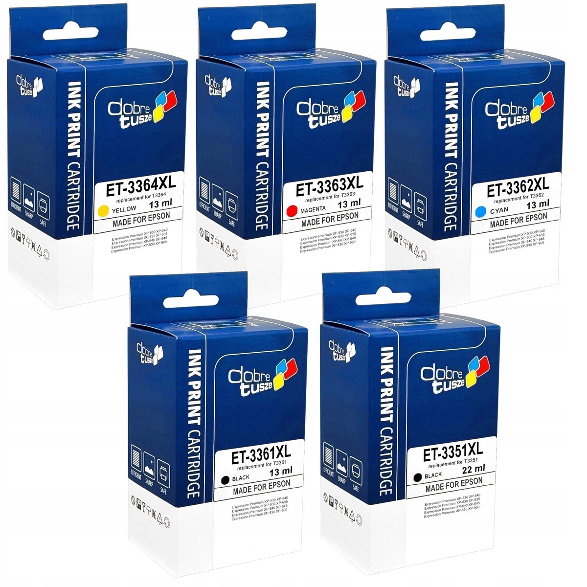 INK CARTRIDGES FOR EPSON 33XL PREMIUM EXPRESSION XP-530 XP-540 XP-630 XP-635 XP-640