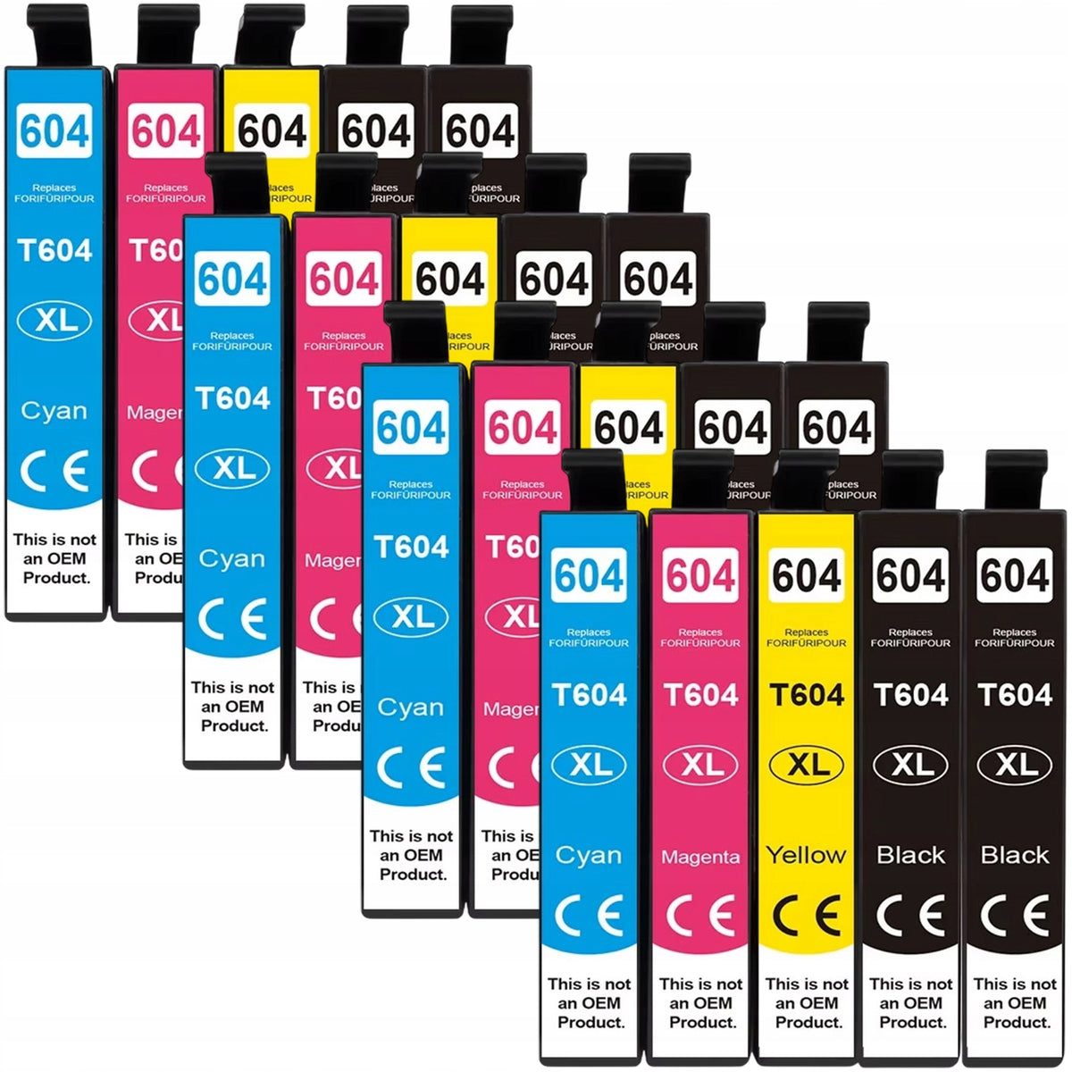 INK SET 20PCS 604XL for Epson XP-2200 XP-3200 XP-4200 WF-2930 CHIP