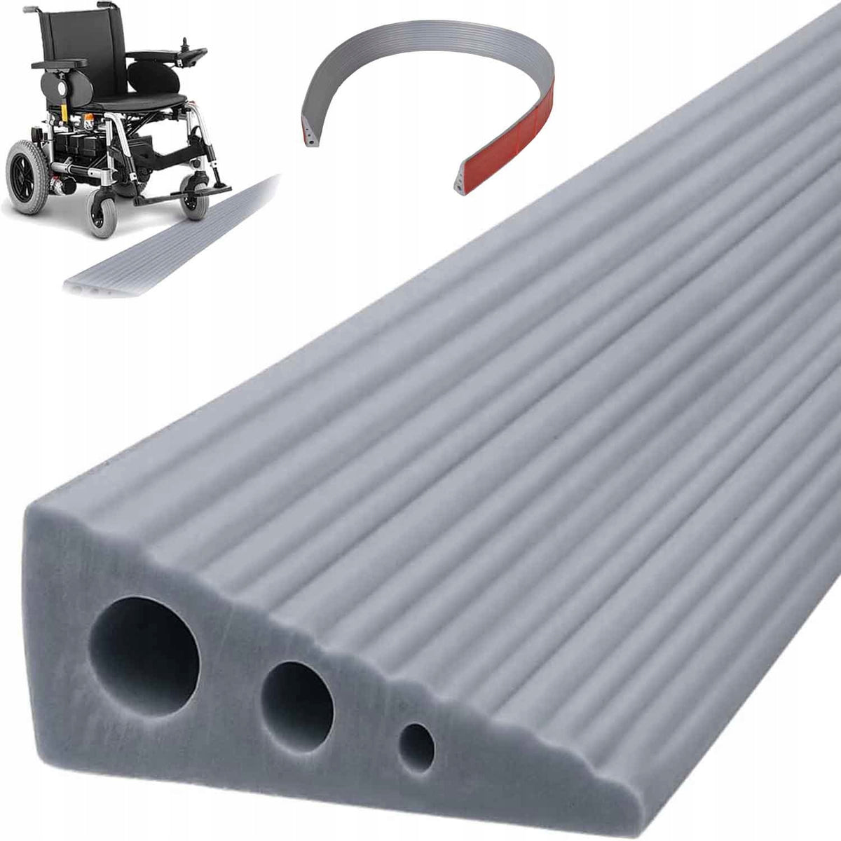 INPUT RAMP WHEEL DRIVEWAY THRESHOLD PAD RUBBER 90*6*2 cm