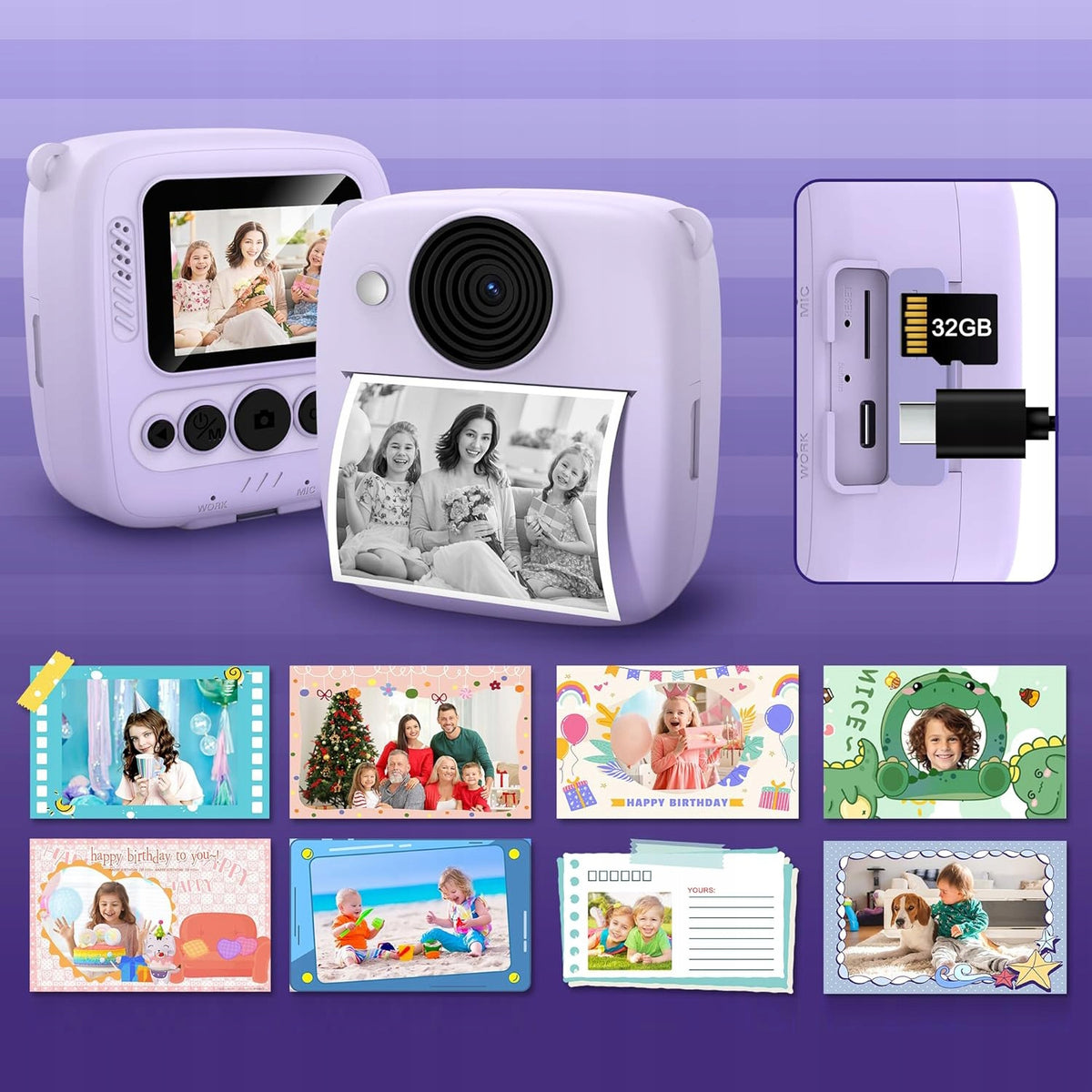 INSTANT CAMERA FOR CHILDREN PRINTER FOR GIFT Packaging status original