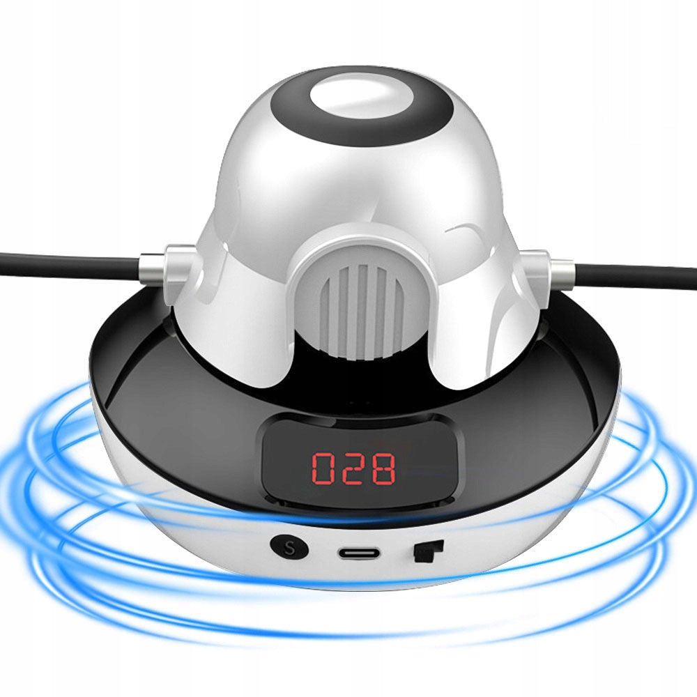 INTELLIGENT ELECTRONIC JUMP ROPE AUTOMATIC 10 SPEED CONTROL Color white