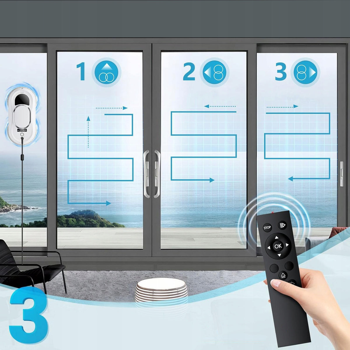 INTELLIGENT ROBOT AUTOMATIC WINDOW CLEANING,ELECTRIC WINDOW WASHER Packaging status original