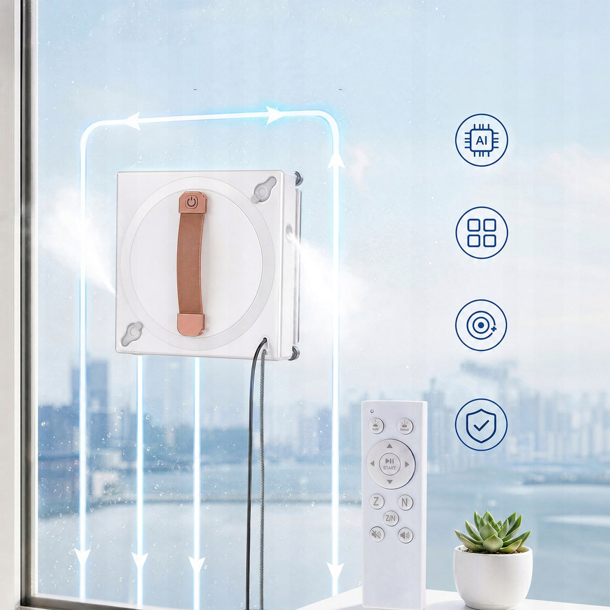 INTELLIGENT ROBOT FOR CLEANING FLOOR WINDOWS AUTOMATIC WATER JET Brand Bedee