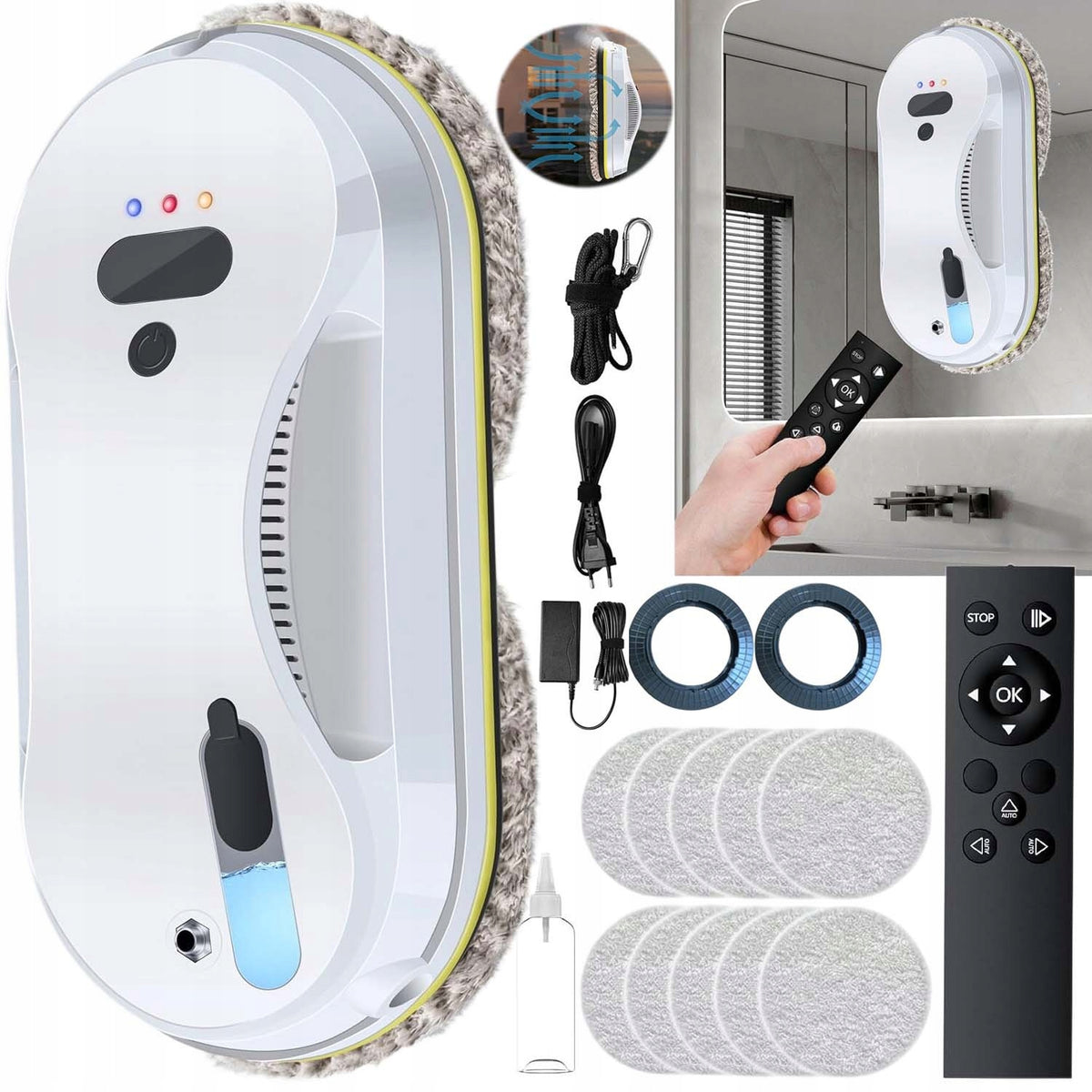INTELLIGENT ROBOT FOR CLEANING WINDOWS OF FLOOR TILES AUTOMATIC WASHER