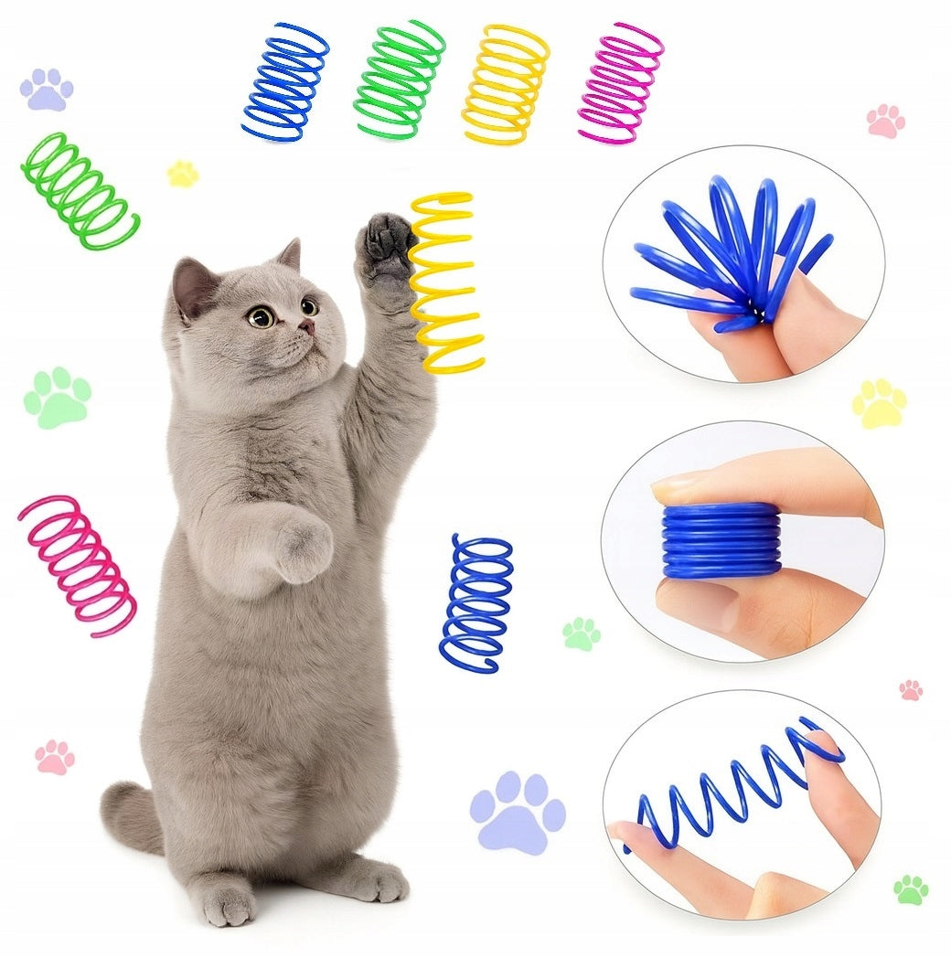 INTERACTIVE CAT TOY SPRINGS COLORFUL SET OF 4 (U032)