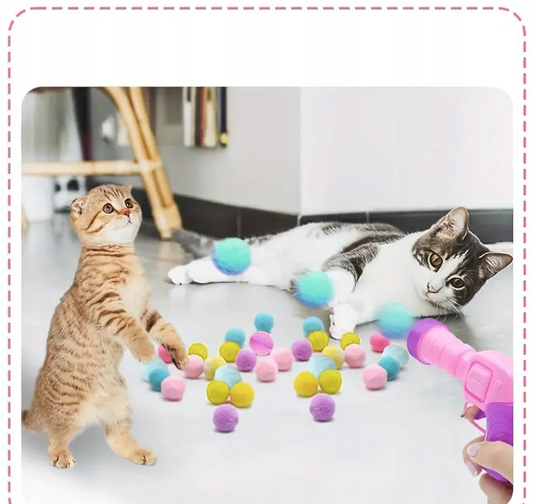 INTERACTIVE TOY FOR CAT GUN + LAUNCHER BALLS Manufacturer code PK3
