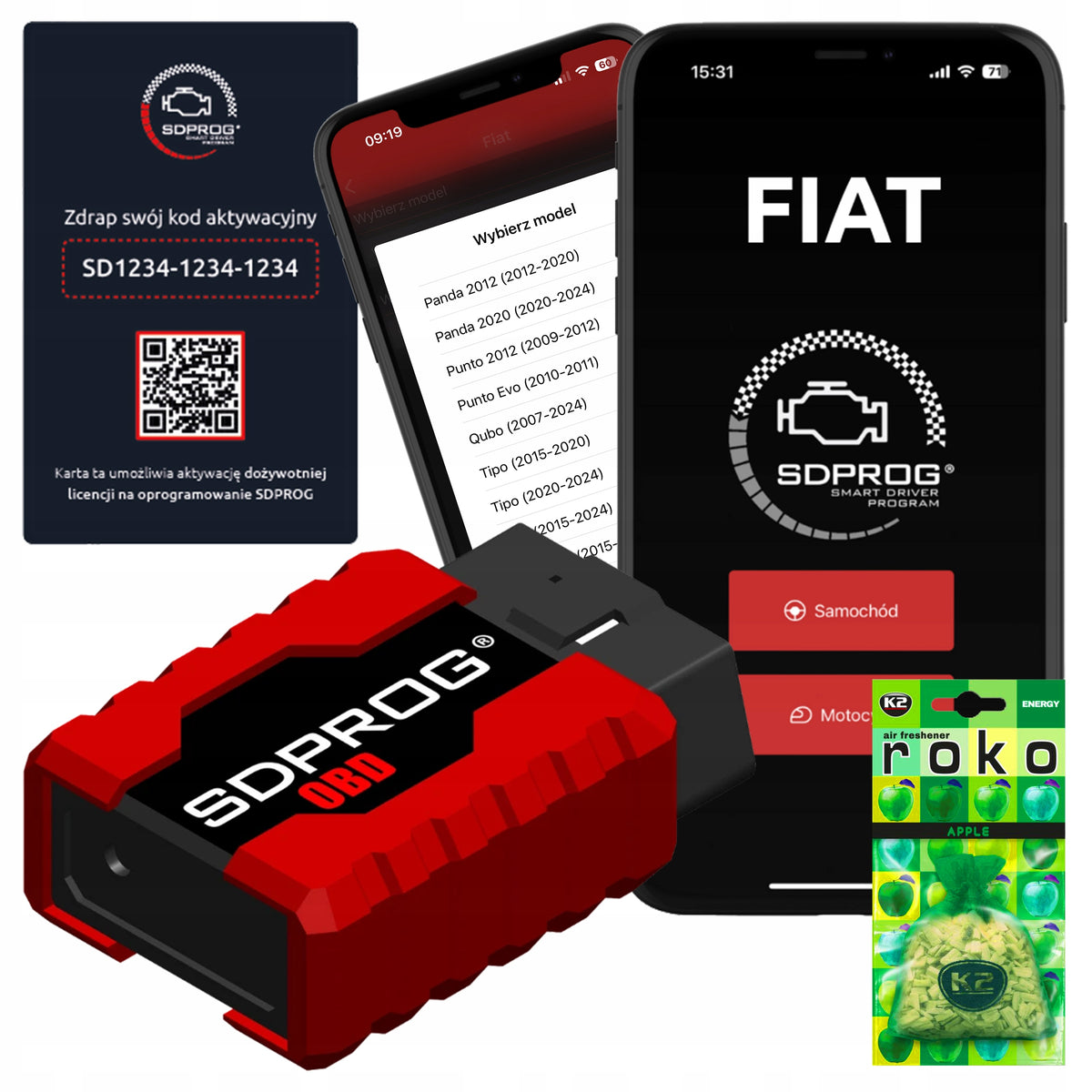 INTERFACE + DIAGNOSTIC PROGRAM SDPROG OBD TESTER FOR Fiat Toro 2015-2024