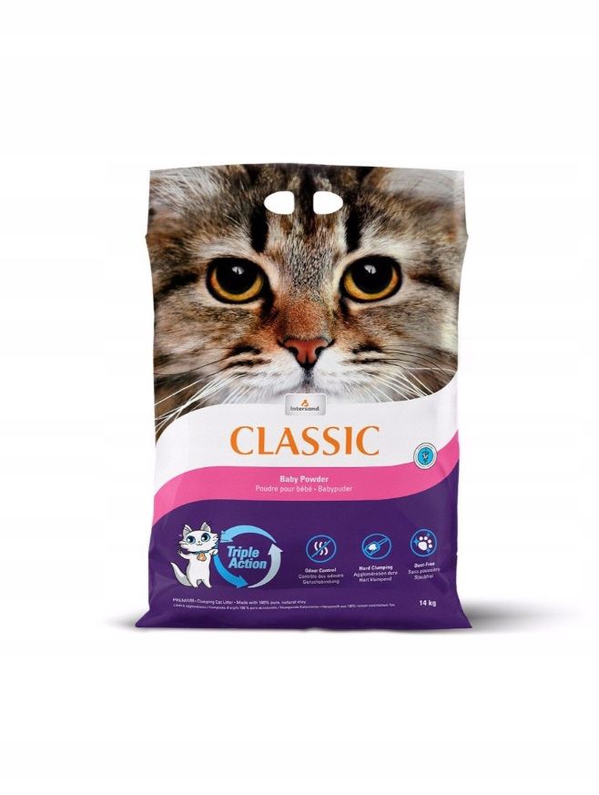 INTERSAND CATLITTER EXTREME CLASSIC BABY POWDER 14KG