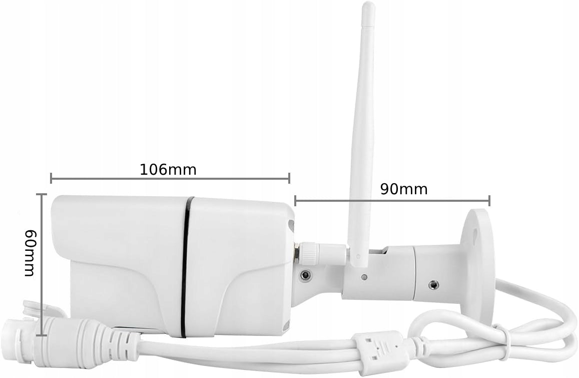 IP CAMERA WiFi & LAN BULLET OUTDOOR 4MPX INFRARED APP IOS ANDROID Manufacturer code LXKAM39