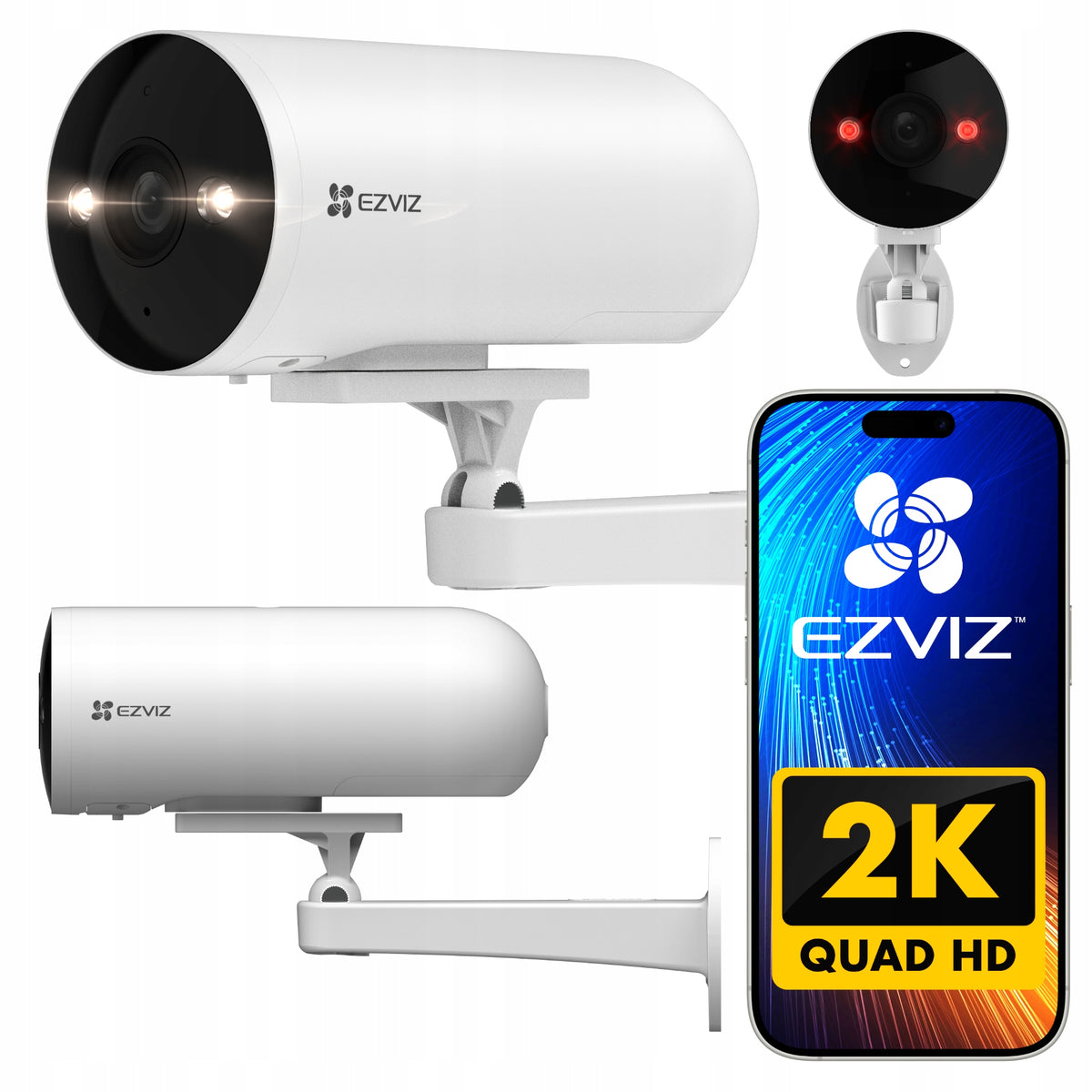 IP Camera CS-H5 3Mpx Tubular SD Audio Socket IR30m IP67 SIREN Night Vision