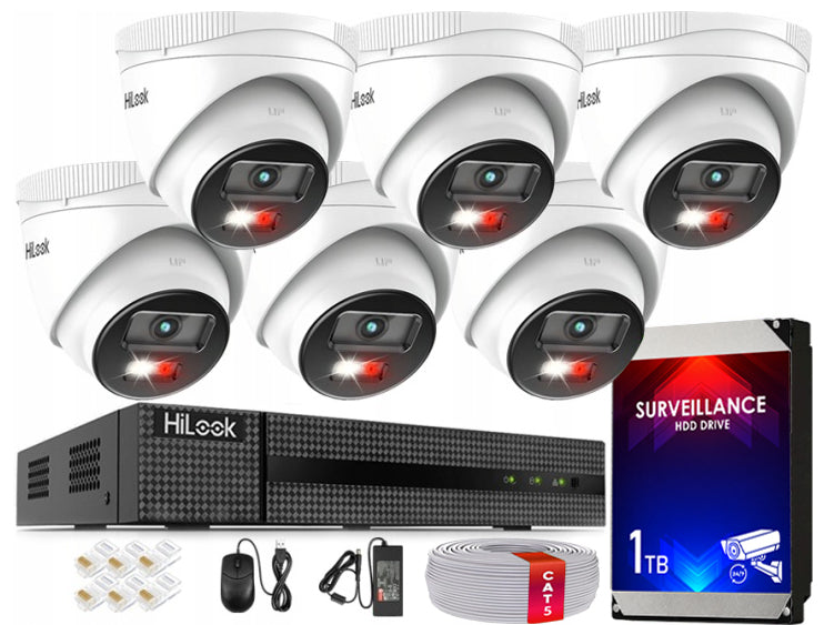 IP Monitoring Kit 6 Cameras 6Mpx HiLook IPCAM-T6-30DL Application Detection