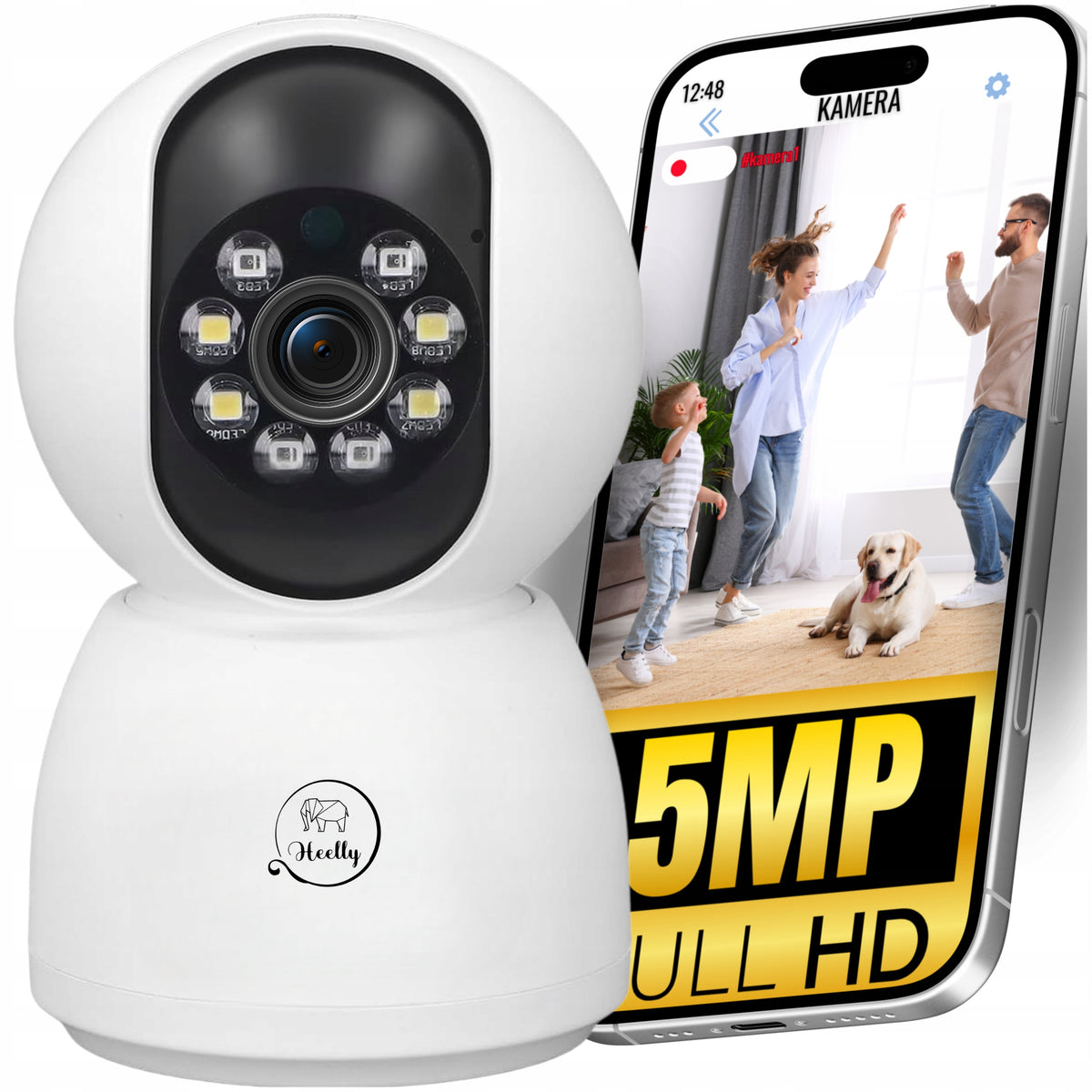 IP SURVEILLANCE CAMERA ROTATING INDOOR HOME WIFI WITH SMART ALARM
