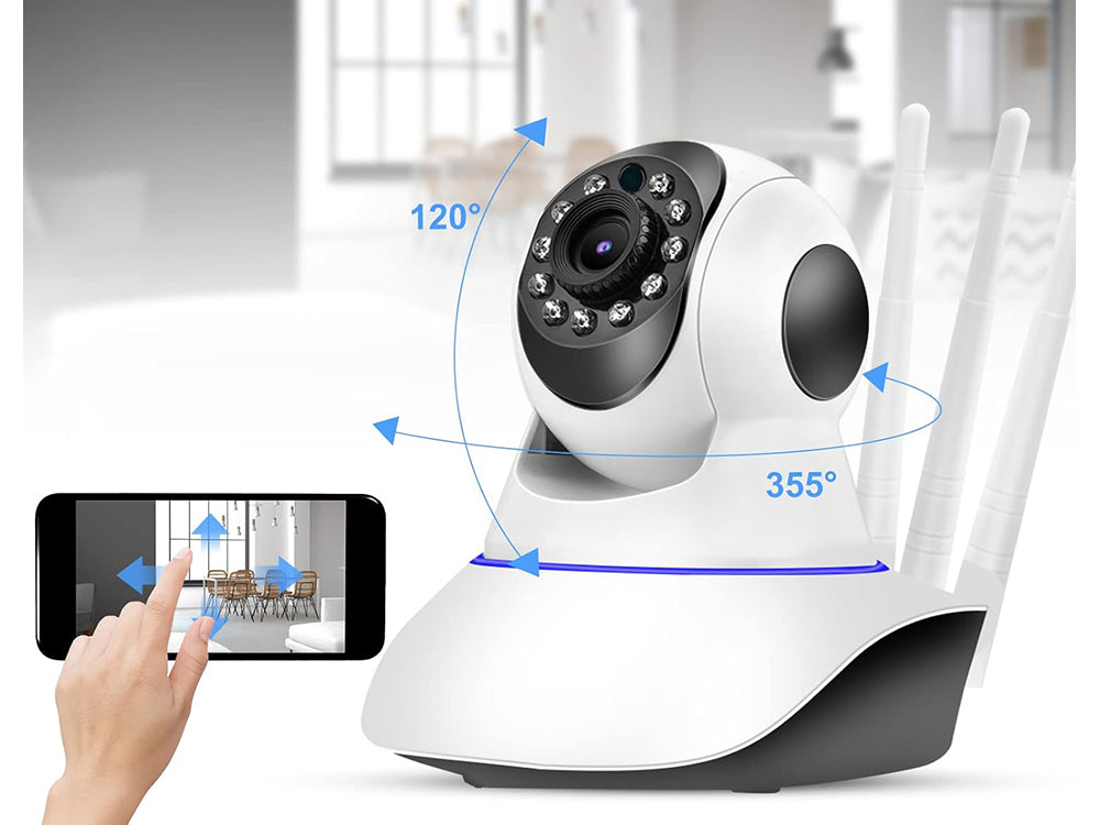IP WIFI CAMERA BABY MONITOR ELECTRONIC ROTATING AUDIO INDOOR MOTION SENSOR Packaging status original
