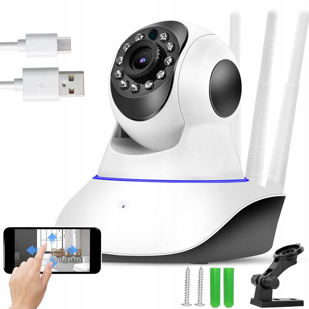 IP WIFI CAMERA BABY MONITOR ELECTRONIC ROTATING AUDIO INDOOR MOTION SENSOR