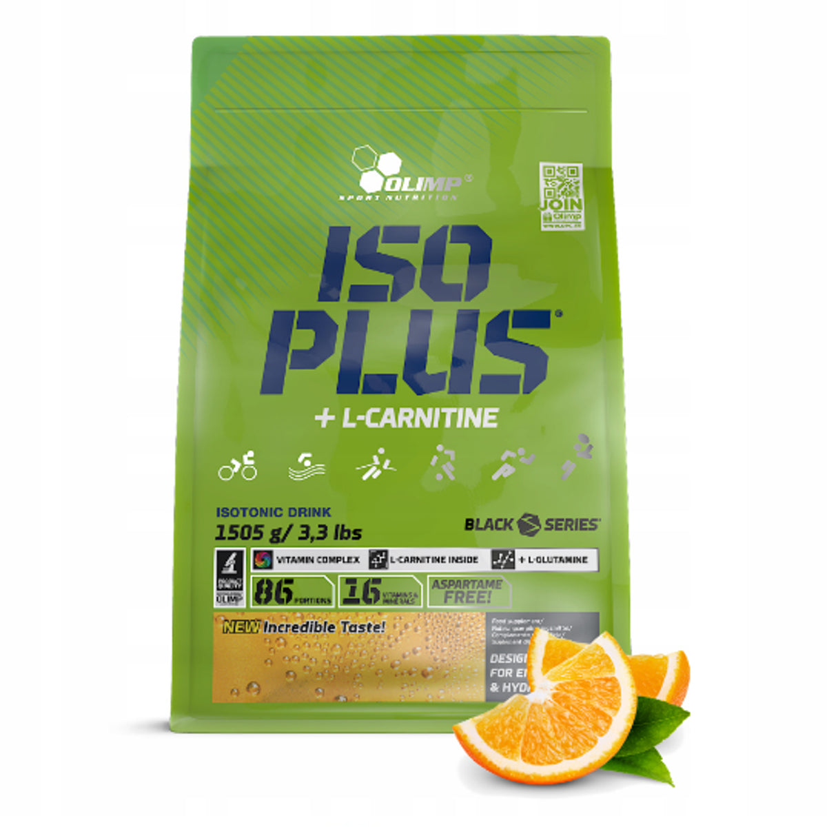 ISOTONIC POWDER OLIMP ISO PLUS SPORT EXERCISE POWDER ORANGE 1505G