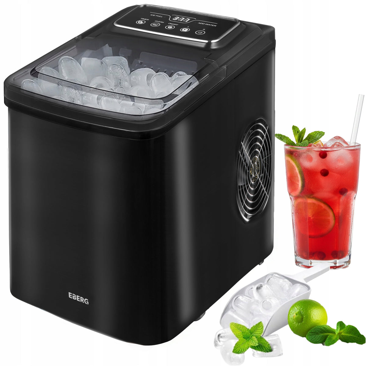 Ice Maker EBERG Homemade Cube Machine 12kg 160W Express Ice