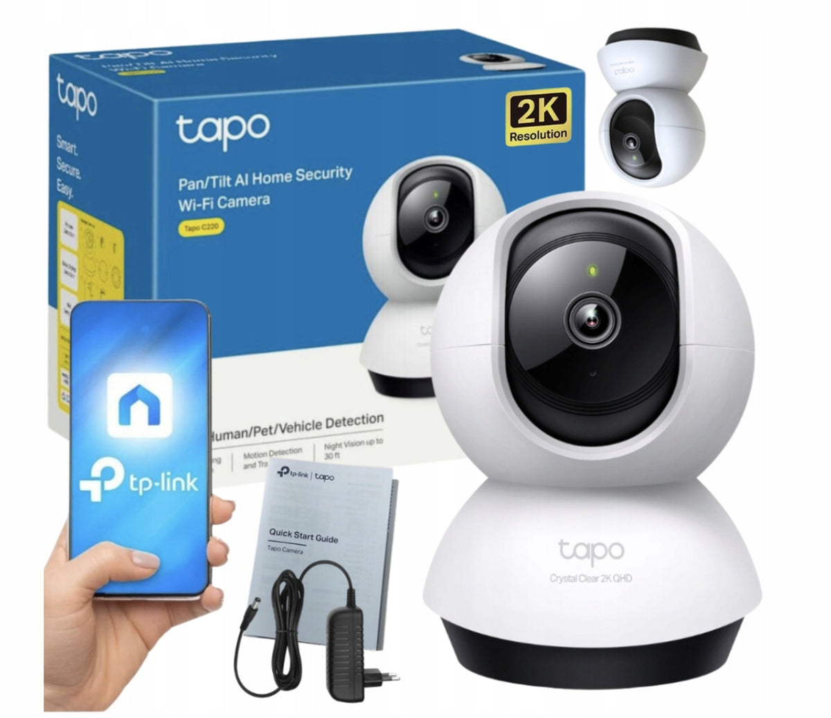 Indoor IP Camera Tp-Link Tapo C220 2K 4MP WiFi Monitoring