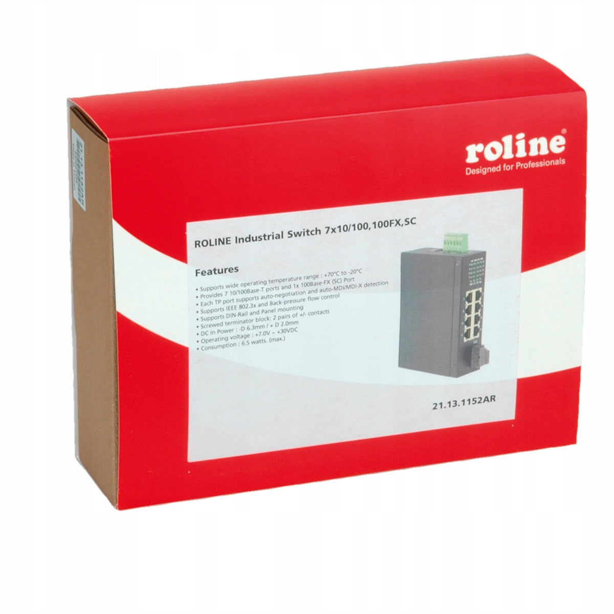 Industrial Switch 7x RJ-45 1x SC Unmanaged Manufacturer Roline