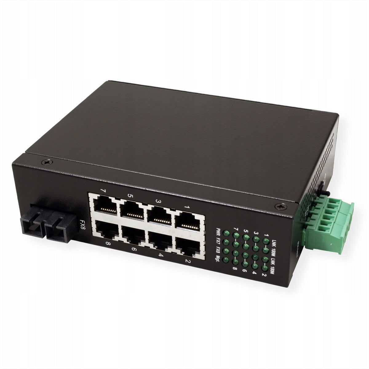 Industrial Switch 7x RJ-45 1x SC Unmanaged