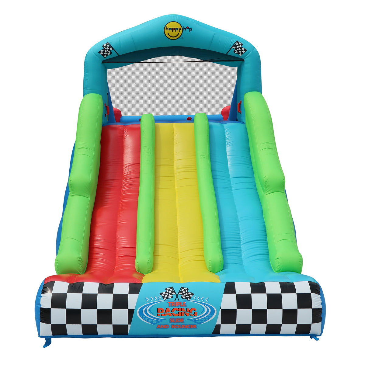 Inflatable Castle TRIPLE SLIDE Trampoline 3 Slides Climbing Safe Packaging status original