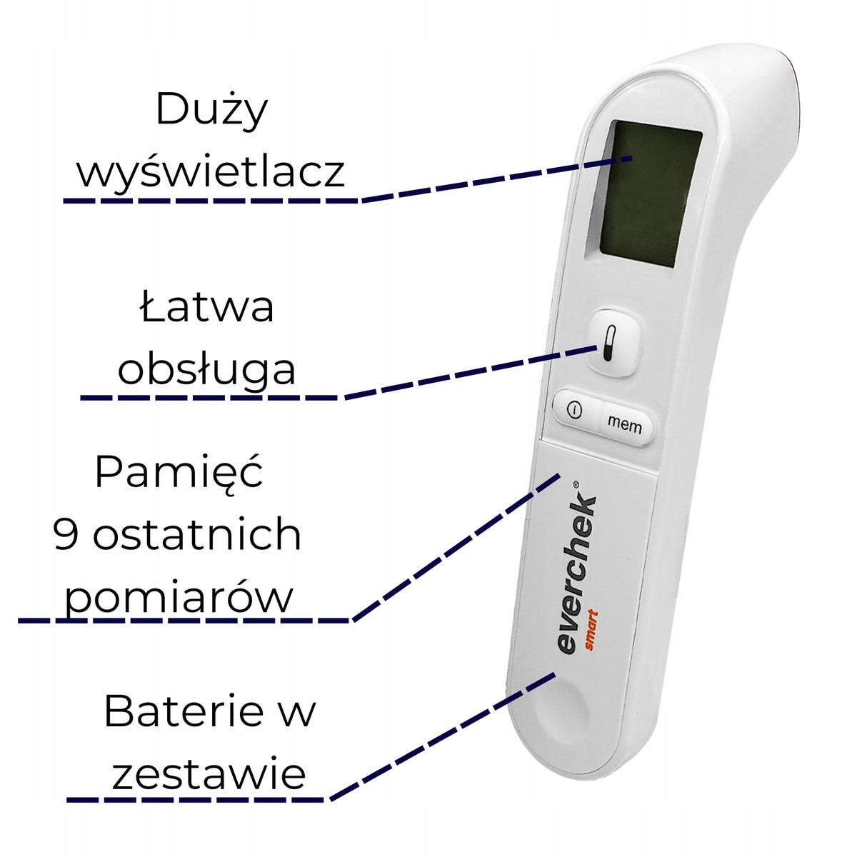 Infrared Non-Contact Medical Thermometer Everchek Smart Precision Medical device yes