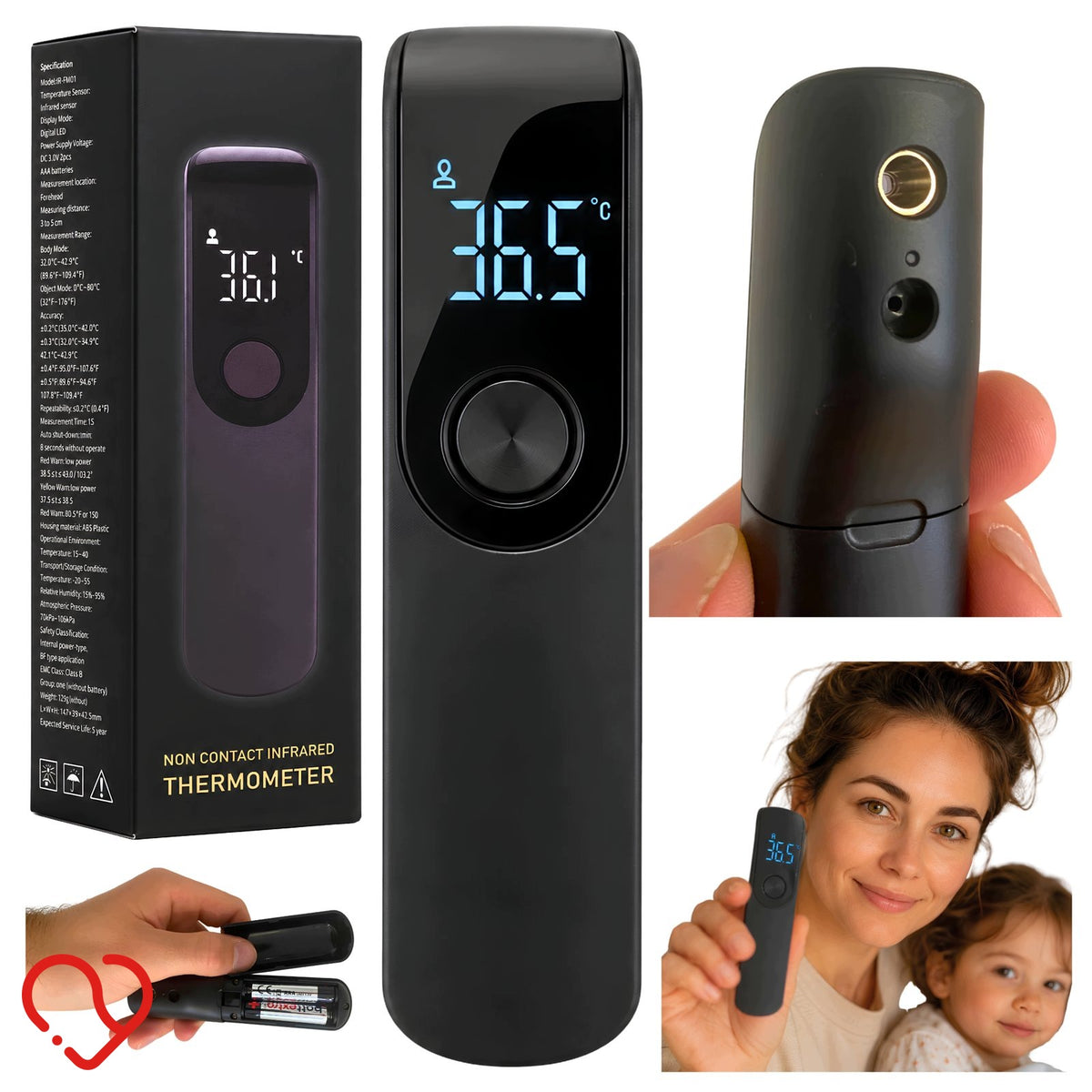 Infrared Non-Contact Thermometer Portable Fast Digital LED Measurement