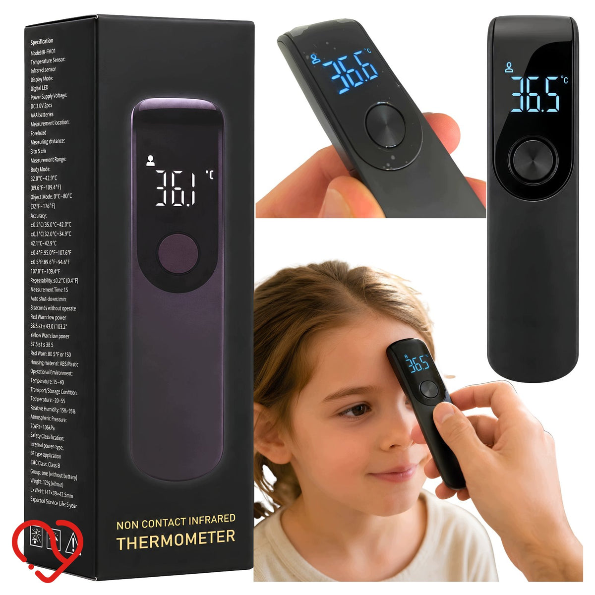 Infrared Touchless Digital Thermometer for Home LED Fever for Forehead
