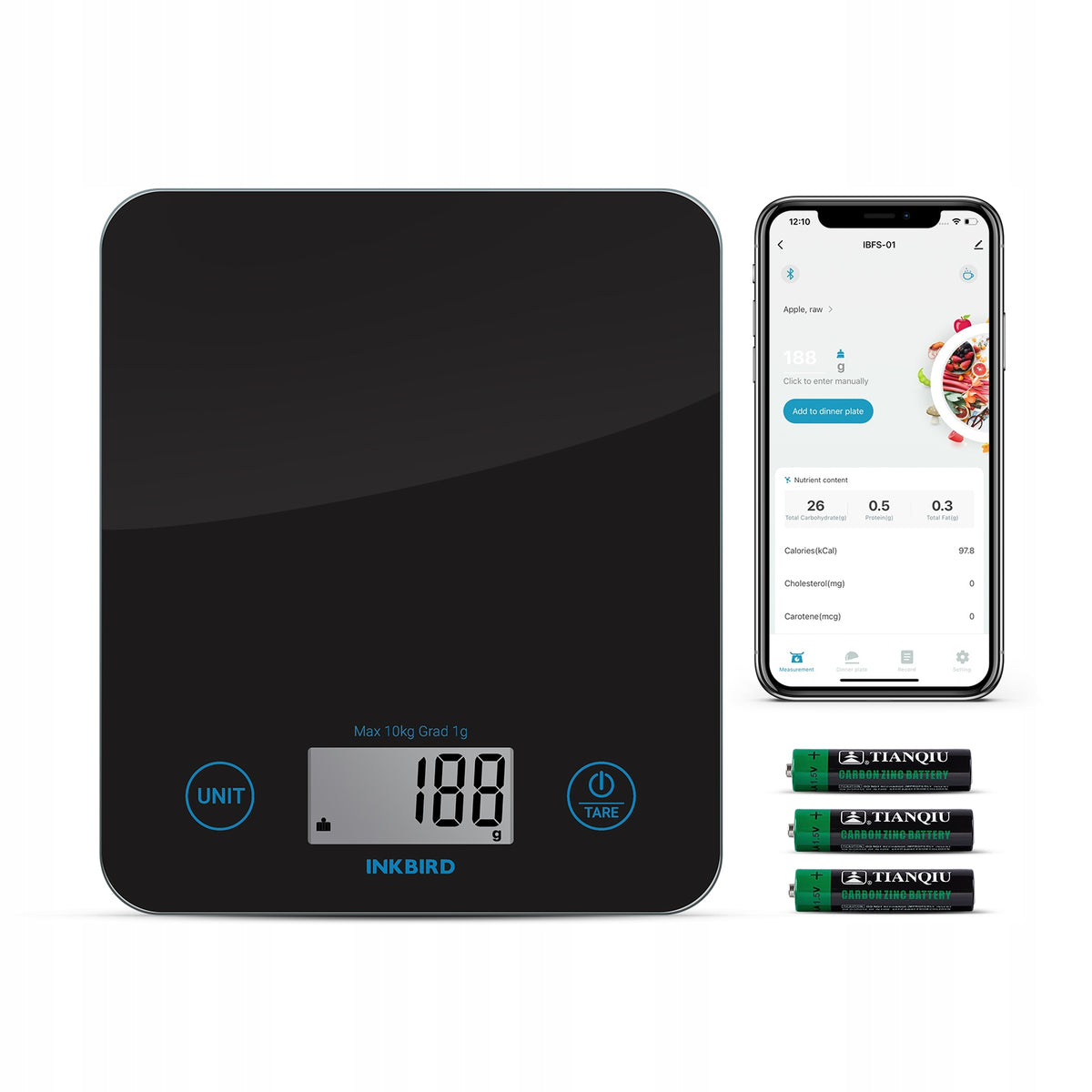 Inkbird IBFS-01 Smart Food Scale Bluetooth Kitchen Scale