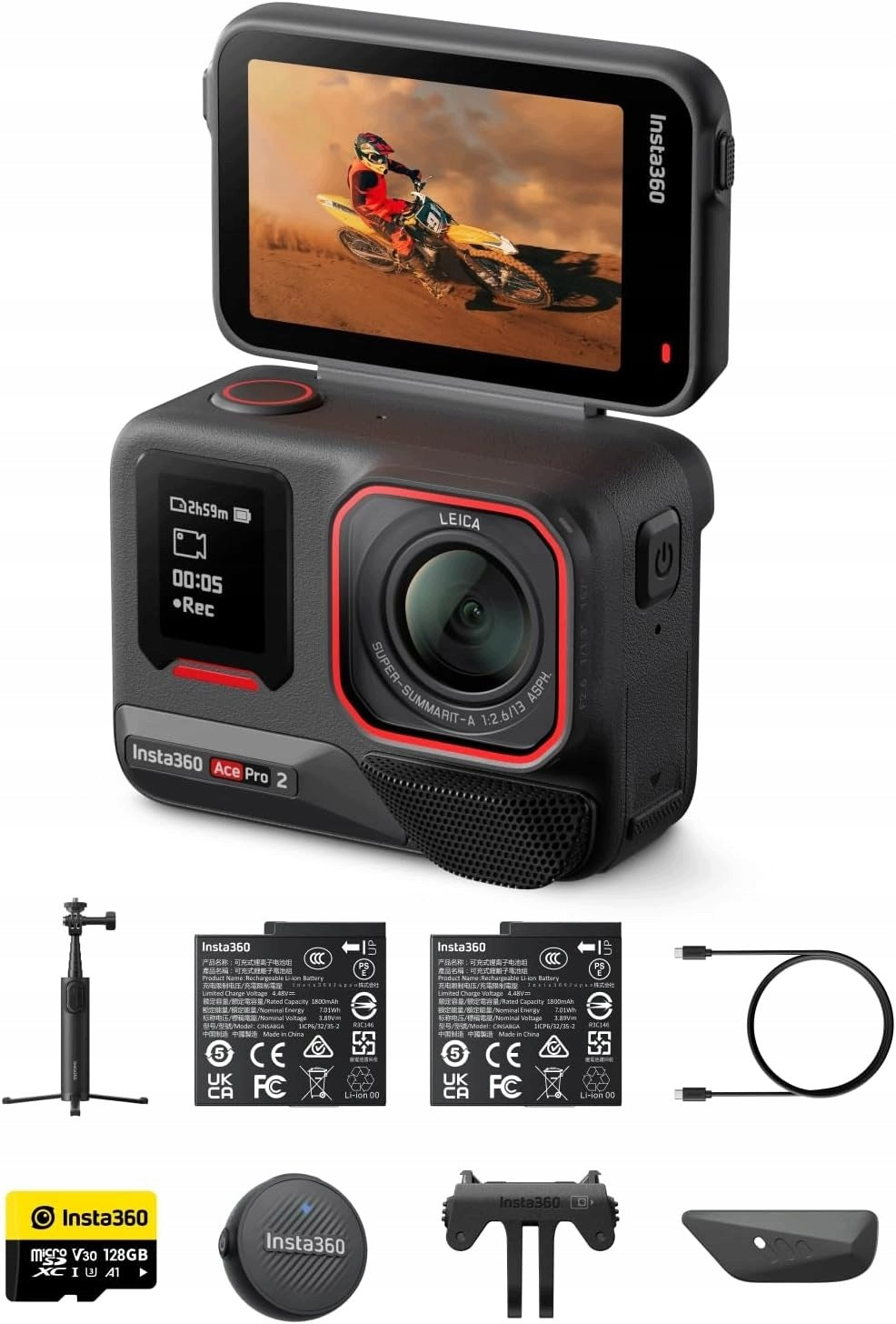 Insta360 Ace Pro 2 Vlog Bundle 8K Leica Dual-AI Sports Camera