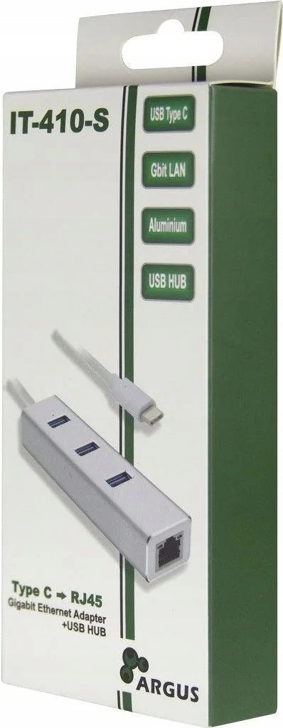 Inter-Tech LAN-Adapter Argus IT-410-S USB-C Gigabit Ethernet