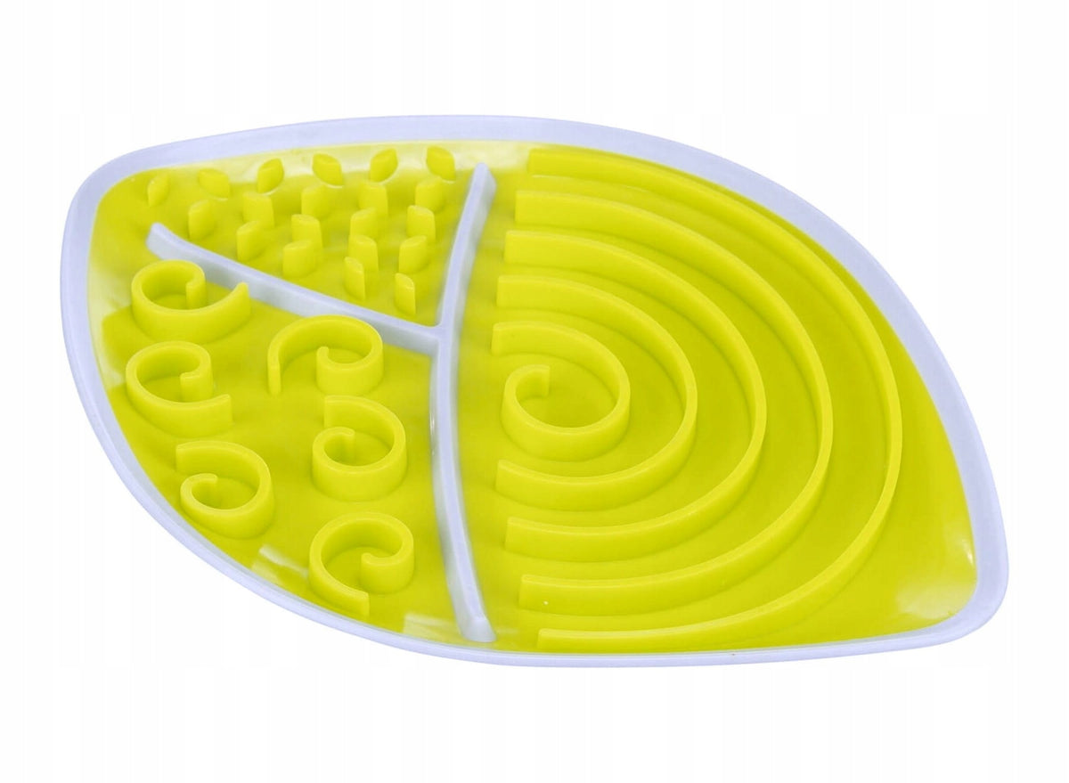 Interactive Leaf Shaped Dog Bowl