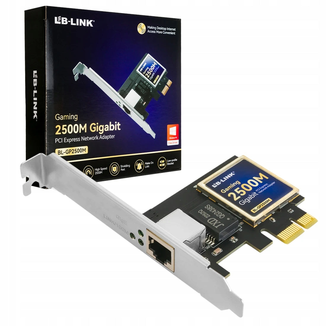 Internal Adapter Network Card 2,5G PCI-E 2500Mbps Ethernet Port