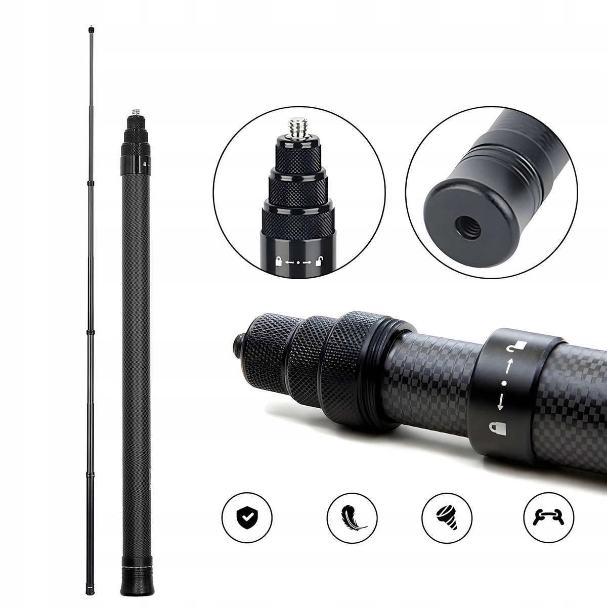 Invisible Selfie Stick for insta360 X4/ONE X2/ONE R Adjustable 3M Kind other