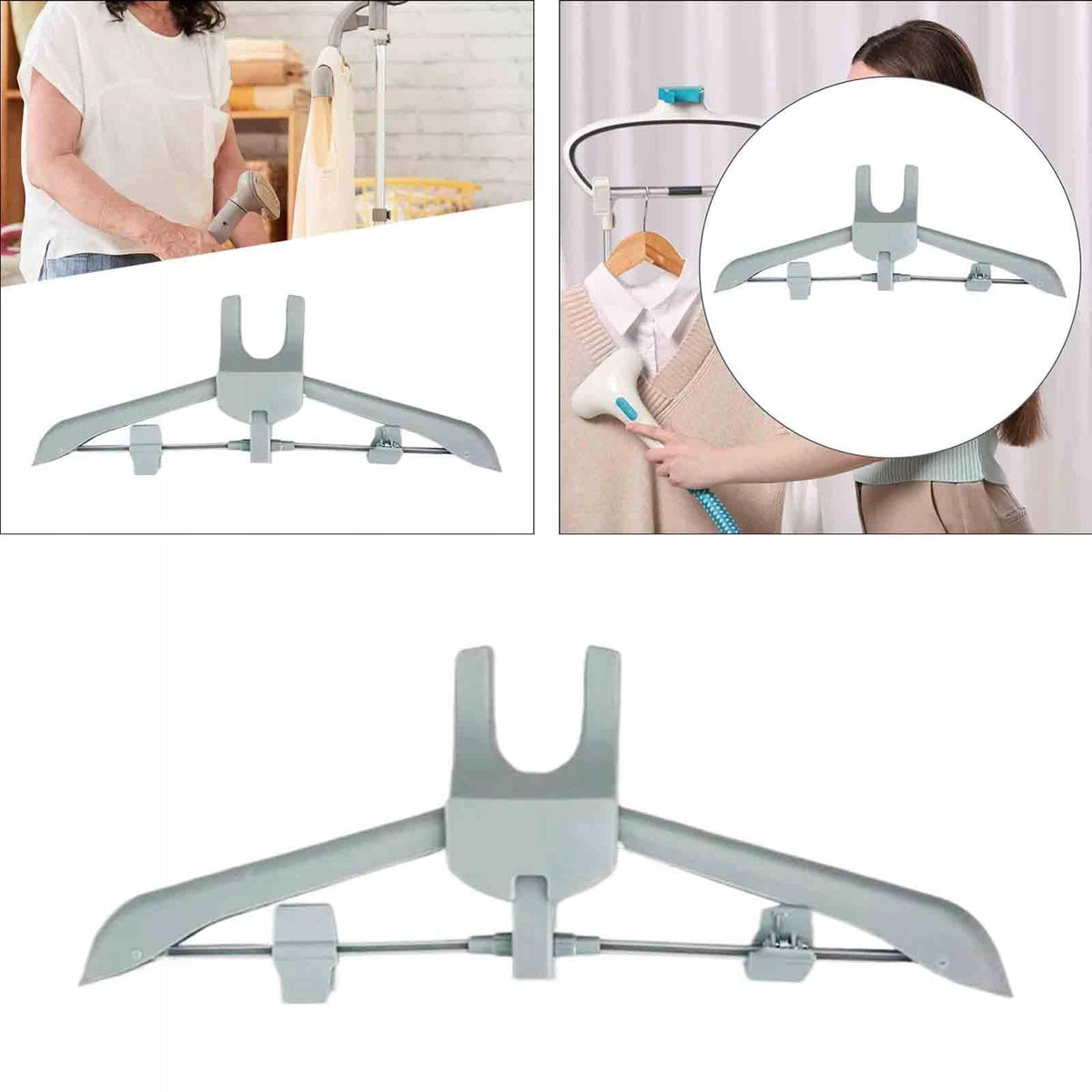 Ironing Machine Hanger Folding Lightweight Washable Handheld Simple Gray
