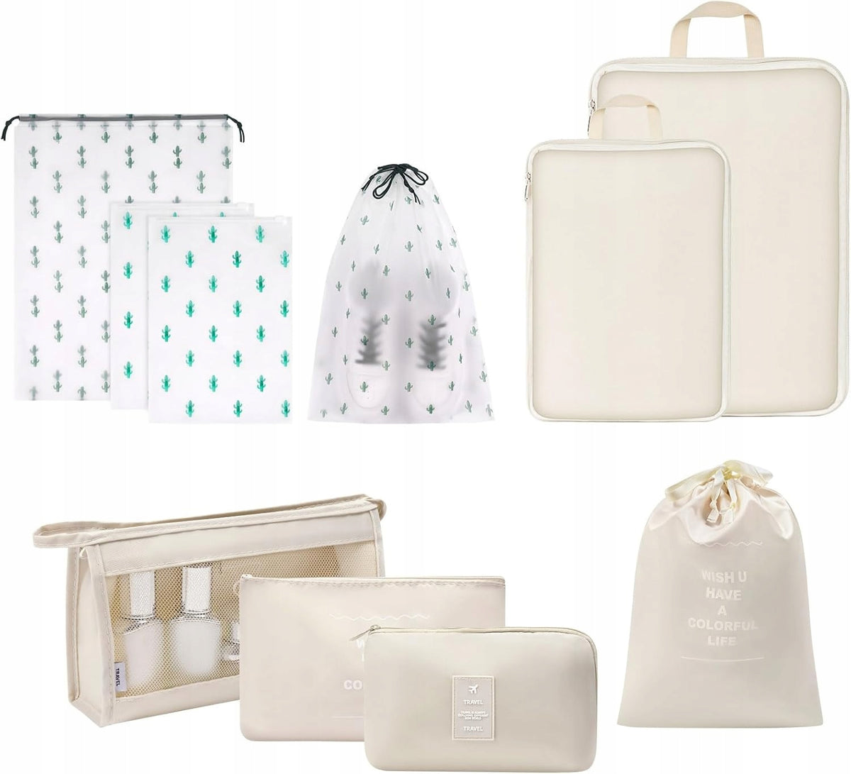 J488.OSDUE 10-Piece Packing Cube Suitcase Organizer Set