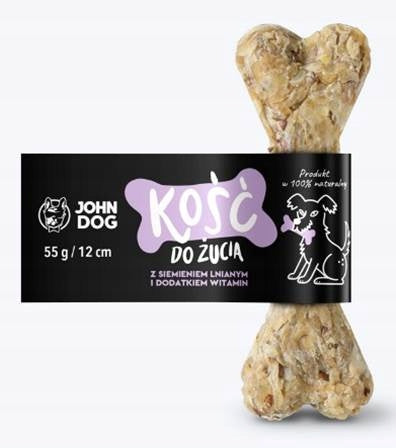 JOHN DOG FLAXSEED BONE, VITAMINS 55g 12cm