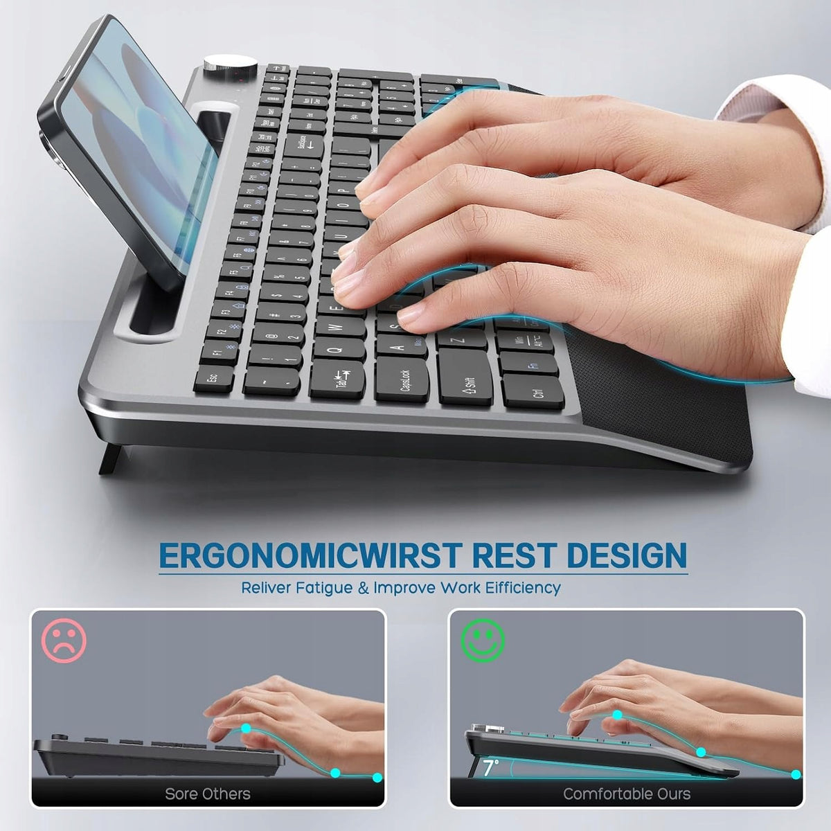 JOYACCESS Ergonomic Keyboard + Wireless Mouse 2,4G Manufacturer code B0DGTKJV5M
