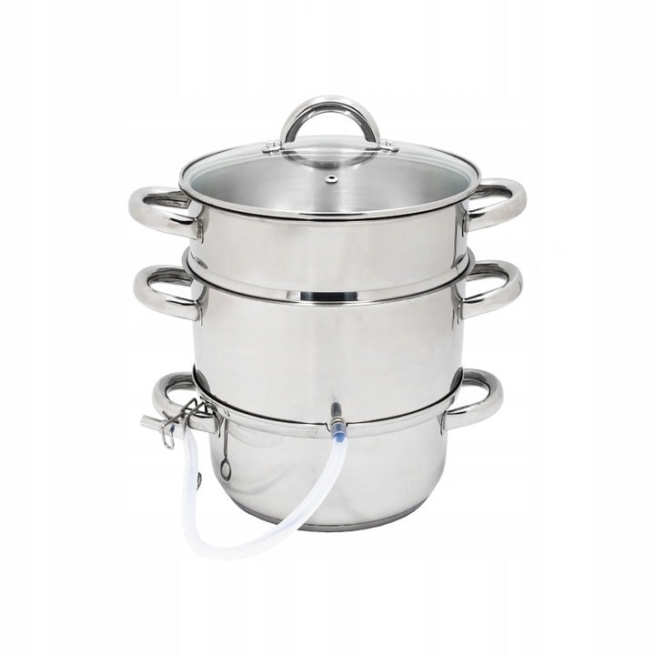 JUICE POT STEAM STAINLESS STEEL JUICER FOR GAS AND INDUCTION 8 L + FUNNEL