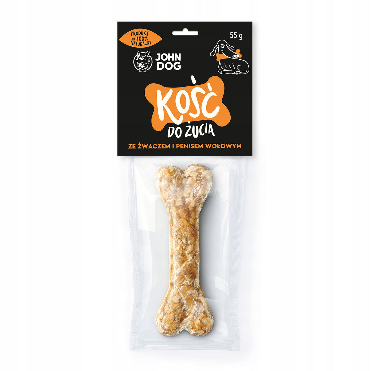 John Dog Chewing Bone with Rumen and Beef Penis 12 cm