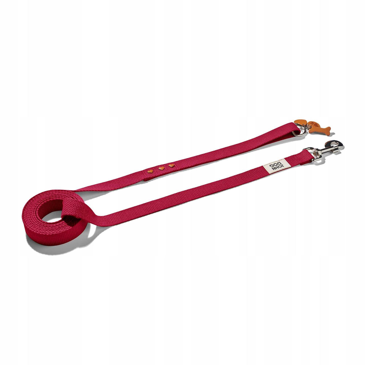 John Dog Manifest leash straight for dog burgundy 3m tape 1,5 cm